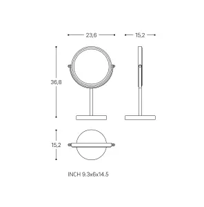 Cosmic Free Standing Magnifying Mirror Chrome Essentials (X5)