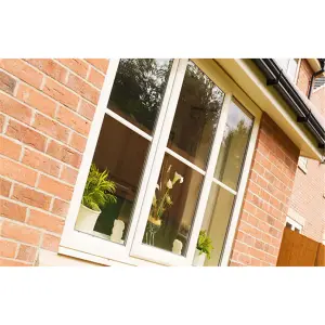 1095mm (W) x 1095mm (H) PVCu Flush Casement Window - 1 Top Opening Window - White Internal & External