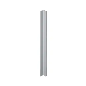 GoodHome Alisma High gloss grey slab High gloss grey Standard Corner post, (W)59mm