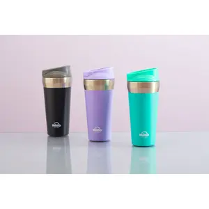 Interiors by Premier Turquoise 380ml Insulated Stainless Steel Travel Mug, Travel Mug with Lid, Thermal Travel Mug, Thermos Mug