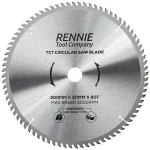 300mm x 80T TCT Circular Wood Saw Blade. Fits Bosch Makita Dewalt Circular Saws Etc