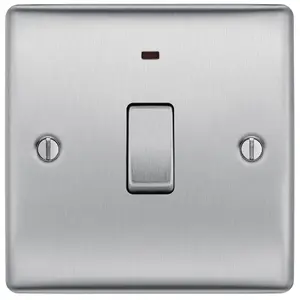 BG 20A Rocker Raised slim Control switch with LED indicator Matt