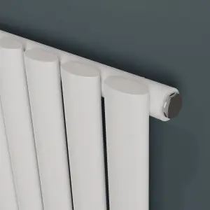 Agadon Solo Designer Oval Tube Radiator 1800 x 600 mm White