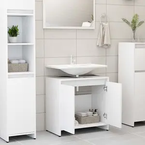 Berkfield Bathroom Cabinet White 60x33x61 cm Engineered Wood