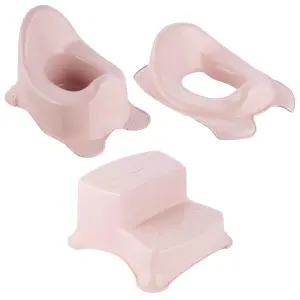 Keeeper Pink Baby Potty, Toilet Seat & Double Step Stool Set