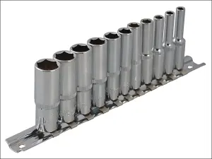 BlueSpot Tools 1/4in Drive Deep Socket Set, 11 Piece