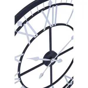 Interiors by Premier Skeletal Wall Clock With Black Finish Frame