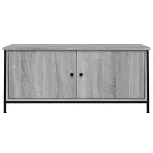 Berkfield TV Cabinet with Doors Grey Sonoma 102x35x45 cm Engineered Wood