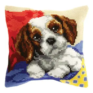 CUSHION DOGGY - Cross Stitch Kit: Cushion: Large: Doggy - Orchidea