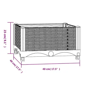 Berkfield Raised Bed 40x40x23 cm Polypropylene