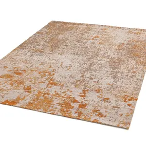 Orange Abstract Outdoor Rug, Abstract Stain-Resistant Rug For Decks Garden, 2mm Modern Outdoor Area Rug-160cm X 230cm