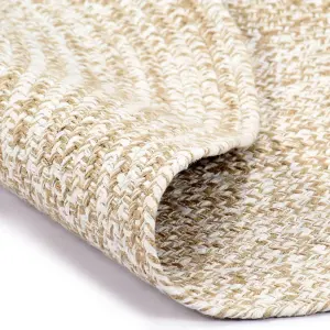 Berkfield Handmade Rug Jute White and Brown 210 cm