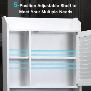 Costway 4-Tier Bathroom Over-The-Toilet Storage Cabinet Freestanding Home Toilet Rack