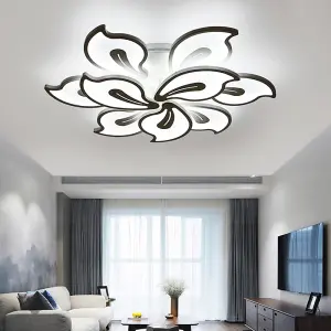 9 Lights Elegant Floral Shape Energy Efficient LED Ceiling Light 85CM Cool White