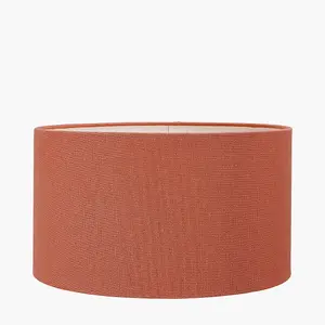 30cm Terracotta Handloom Cylinder Table Lampshade