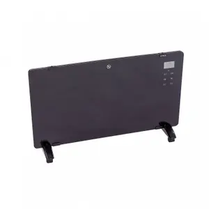 Oypla 2000W Black Glass Free Standing/Wall Mounted Electric Panel Convector Heater