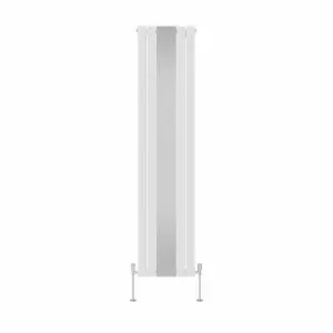 Right Radiators Vertical Radiator Double Flat Panel Central Heating Radiator with Mirror White 1800 x 417mm