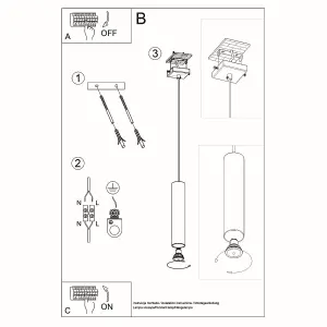 Lagos Steel White 1 Light Classic Pendant Ceiling Light