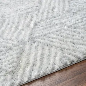 ALLIE Round Modern Shaggy Area Rug 160 x 160 cm