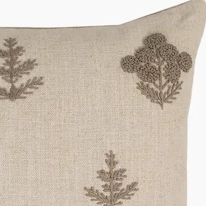 Denzel Cushion - Cotton/Linen Blend - L45 x W45 x H1 cm - Olive Green