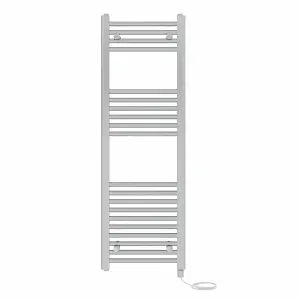 Right Radiators Prefilled Electric Straight Heated Towel Rail Bathroom Ladder Warmer Rads - Chrome 1200x400 mm