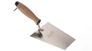 Toolty Bucket Trowel with Cork Handle 160mm Stainless Steel for Scooping and Scraping Mortar Cement Plaster Masonry Brickwork