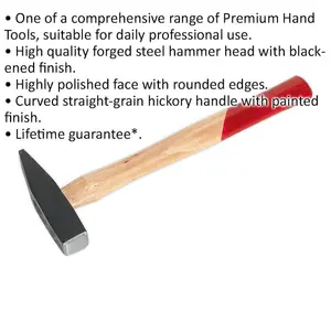 Premium 500g Machinist Hammer with Forged Steel Head and Durable Hickory Handle