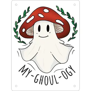 Grindstore My-Ghoul-Ogy Tin Mini Plaque White/Brown/Green (One Size)