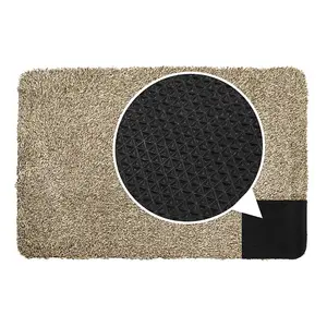 JVL Kensington Machine Washable Barrier Doormat 50x75cm Brown