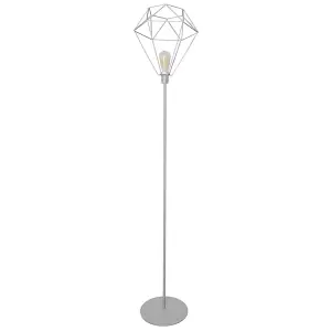 Luminosa Karo Floor Lamp Grey 35cm