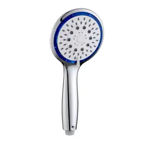 Water & Energy Saving Showerhead - Blue 5 Function Spray Pattern Settings