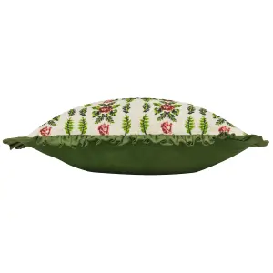 furn.  Feeoni Home Sweet Home Embroidered Cotton Feather Rich Cushion