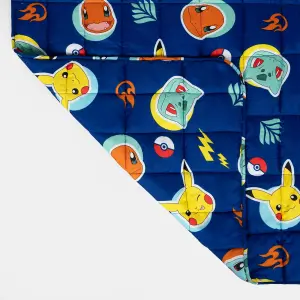 Pokemon Weighted Blanket Kids Stress Relief Throw Sensory, Blue - 2kg