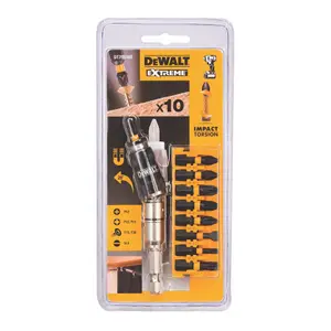 DeWalt Mixed Impact bit set (L)175mm, 10 pieces - DT70518T-QZ