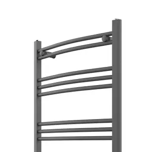 VURTU6 Designer Vertical Ladder Style Radiator, 1200(H) x 600(W), Anthracite, 613679