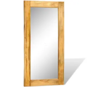 Berkfield Wall Mirror with Solid Wood Frame 120 x 60 cm