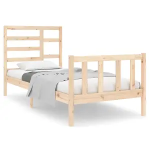 Berkfield Bed Frame Solid Wood 90x190 cm 3FT Single