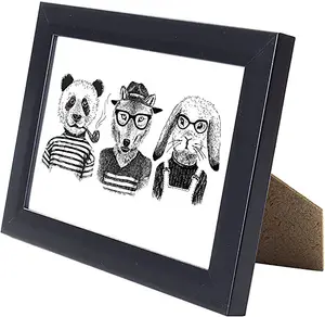 Clay Roberts Photo Picture Frame 6 x 4, Black, Freestanding and Wall Mountable, 10 x 15 cm, 6x4" Picture Frames