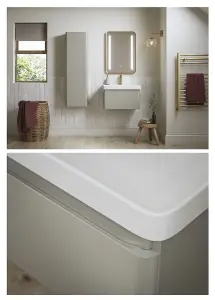 Aquarius Sophie 605MM Vanity Unit with 1TH Basin Matt Latte