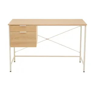 Interiors by Premier Bradbury Natural Oak Veneer Desk With Drawers