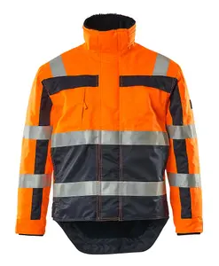 Mascot Safe Compete Teresina Winter Jacket (Hi-Vis Orange/Navy Blue)  (Medium)