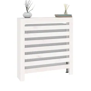 Berkfield Radiator Cover White 79.5x19x84 cm Solid Wood Pine