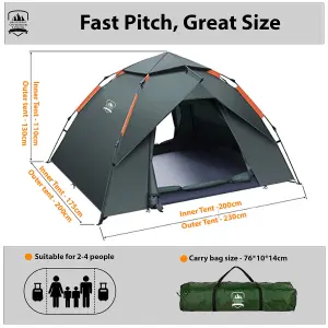 Instant 4 Man Pop Up Dome Tent