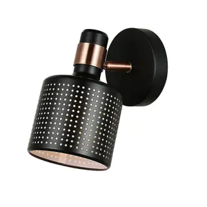 Luminosa Modern Wall Lamp Black 1 Light , E27