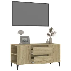 Berkfield TV Cabinet Sonoma Oak 102x44.5x50 cm Engineered Wood