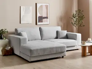 Corner Sofa LOFOTEN Light Grey Fabric Right Hand