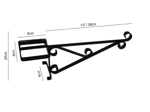 Wooden Post Hanging Basket Bracket