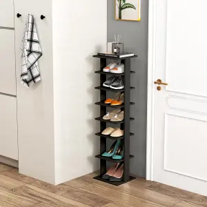 Costway 7-Tier Shoe Rack Hallway Shoe Storage Organizer Stand Bathroom Dispaly Shelf