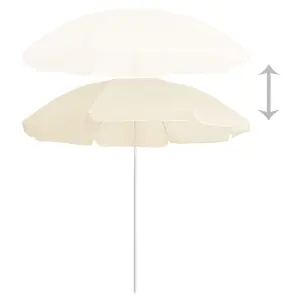 Berkfield Outdoor Parasol  with Steel Pole Sand 180 cm