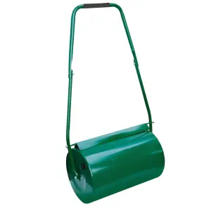 GARDEN LAWN METAL WATER SAND FILLED MANUAL GRASS ROLLER 38L